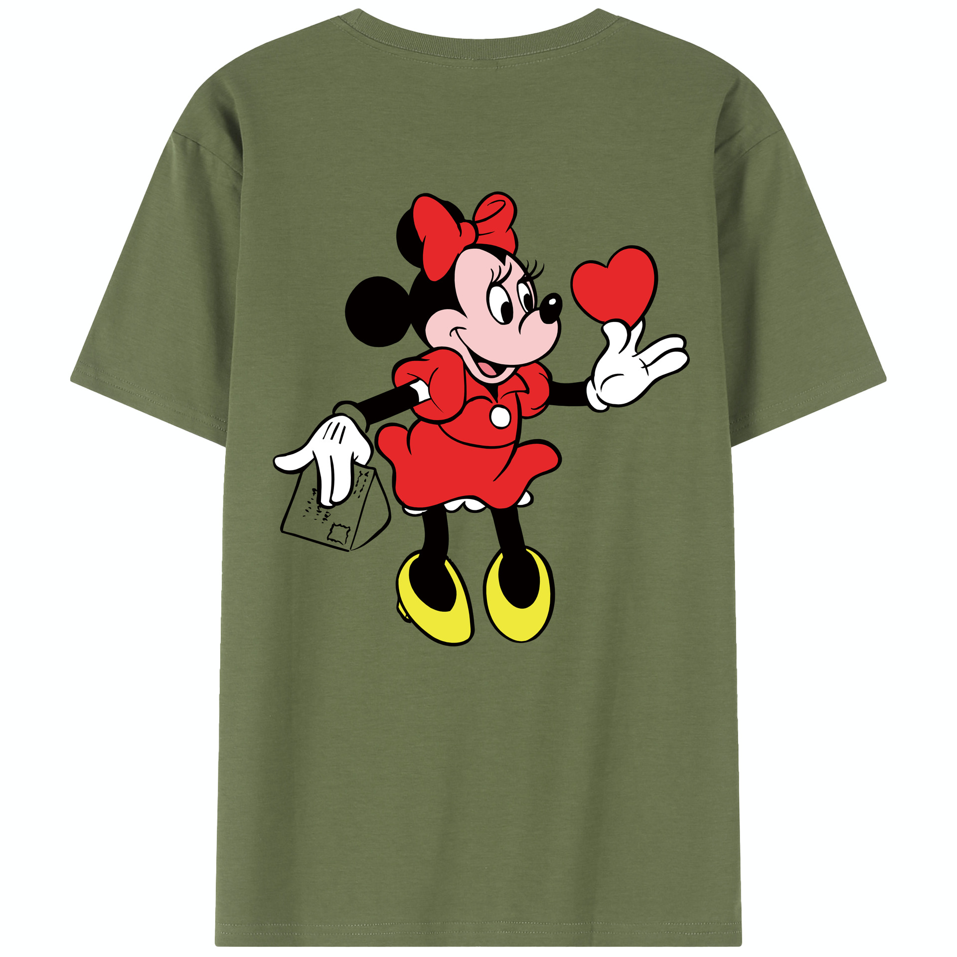（画像用） ミッキーマウス Mickey Mouse 綿100％半袖Tシャツ（背面プリント）